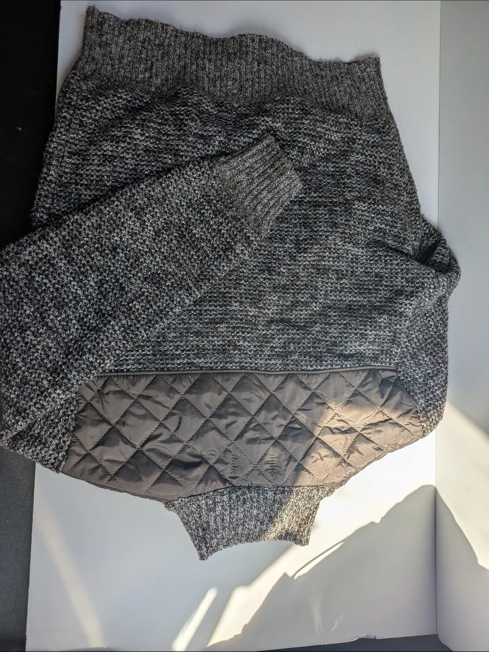 Chunky Knit Zip Front Cardigan Sweater - Grey/Brown/Beige Size 8 Boys